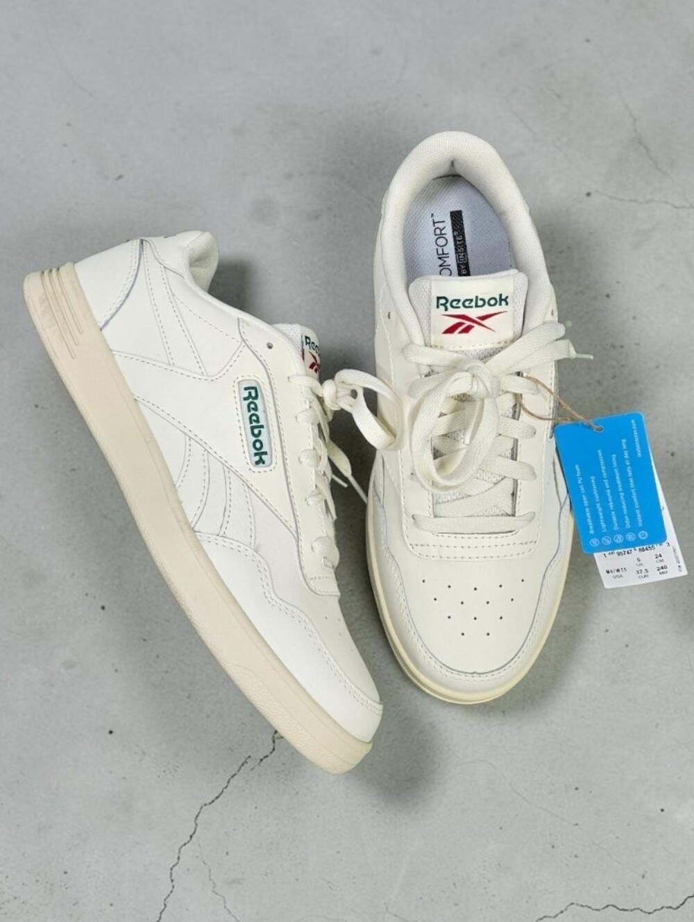Reebok Court Advance Low-Top Light Beige Sneakers Womens Size 7.5 NWT